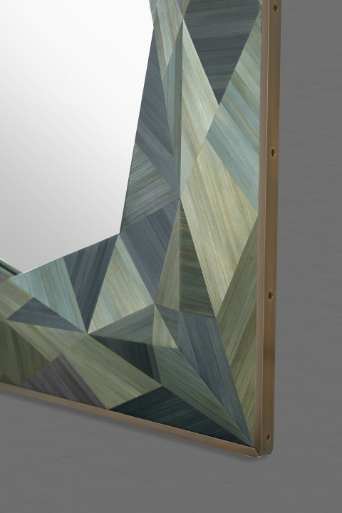 Gemstone Mirror, Aqua Straw