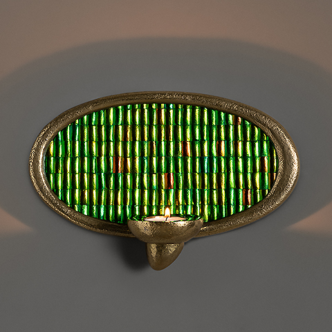 Scarab Candle Sconce Wide