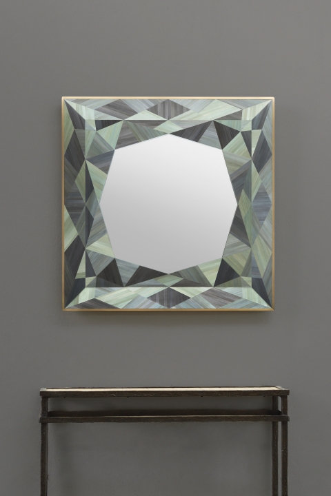 Gemstone Mirror, Aqua Straw