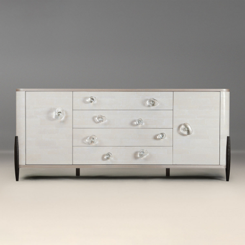 Copan Credenza | Ivory over Ivory Shagreen Copan Credenza | Ivory over Ivory Shagreen