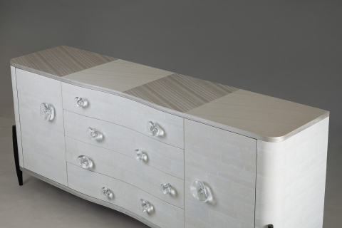 Copan Credenza | Ivory over Ivory Shagreen