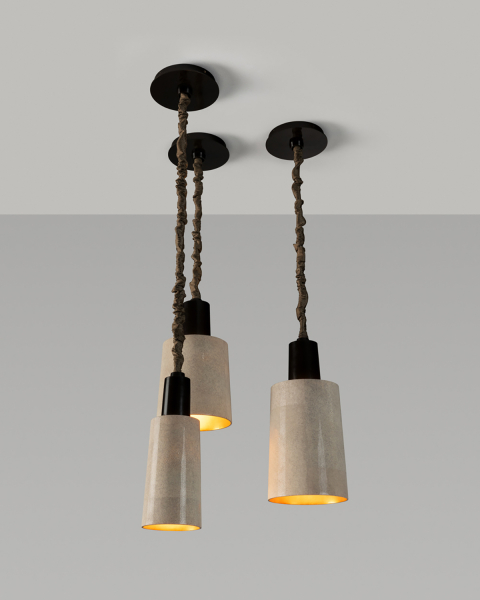 Chime Pendant Lamp, Small | Natural Speckle Shagreen