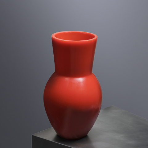 Amphora Vase, Coral Red
